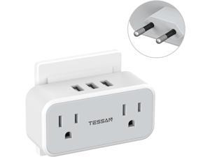 Remote Control Outlet, TESSAN Wireless Electrical Outlet, On/Off Light  Switch for Fan, Lamp, String Lights, Home Appliance, Wall Power Plug with  100ft RF Long Range, 15A/1875W(1 Remote + 1 Outlet)