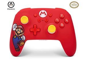 PowerA Wireless Nintendo Switch Controller  Mario Joy AA Battery Powered Battery Included Pro Controller for Switch Advanced Gaming Buttons Officially Licensed by Nintendo