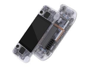 eXtremeRate Transparent Clear Custom Faceplate Back Plate Shell for Steam Deck Handheld Console Replacement Housing Case DIY Full Set Shell with Buttons for Steam Deck Console  Console NOT Included