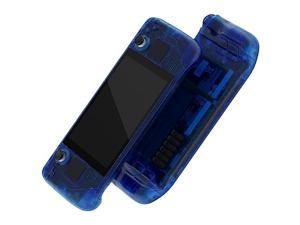 eXtremeRate Clear Blue Custom Faceplate Back Plate Shell for Steam Deck Handheld Console Replacement Housing Case DIY Full Set Shell with Buttons for Steam Deck Console  Console NOT Included