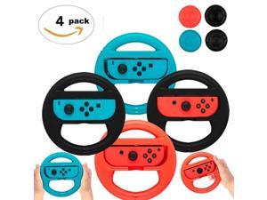 EVORETRO Switch Racing Wheel Controller Grip Compatible for Nintendo Switch Games switch wheels for mario kart Mario kart 8 deluxe nintendo switch 4pcs
