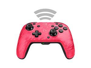 PDP Gaming Faceoff Deluxe Wireless Switch Pro Controller  Pink Camo  Camouflage  Officially Licensed by Nintendo  Customizable buttons sticks triggers and paddles  Motion Sensing Controllers