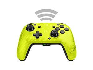 PDP Gaming Faceoff Deluxe Wireless Switch Pro Controller  Yellow Camo  Camouflage  Officially Licensed by Nintendo  Customizable buttons sticks triggers and paddles  Motion Sensing Controllers