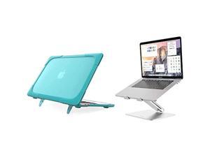 ProCase MacBook Air 13 Inch Case 2020 2019 2018 Release A2179 A1932 Heavy Duty Slim Hard Shell Dual Layer Protective Cover Bundle with Metal Laptop Stand Ergonomic Aluminum Laptop Holder