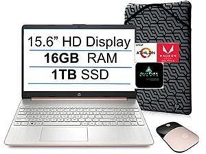Newest HP 15 156 HD Display Laptop Computer AMD Athlon Silver 3050U up to 32GHz Beat i38130U 16GB RAM 1TB SSD WiFi Bluetooth HDMI Webcam Win 10S Rose Gold AllyFlex Mouse Sleeve