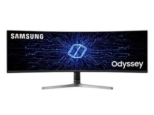 SAMSUNG Odyssey CRG Series 49Inch Dual QHD 5120x1440 Gaming Monitor 120Hz Curved QLED HDR Height Adjustable Stand Radeon FreeSync LC49RG90SSNXZA