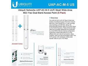 Ubiquiti Networks UAPACM5 UniFi Mesh WideArea 80211ac DualBand Access Point 5Pack