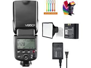 Godox Ving V850II GN60 24G 18000s HSS Camera Flash Speedlight 15s recycle time  650 Full Power Pops with 2000mAh Liion Battery compatible for Canon Nikon Pentax Olympas