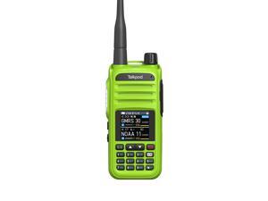 Talkpod A36Plus GMRS Handheld Two Way Radio Walkie Talkies for Adults Long Range with VHF UHF Receive 5W Output 512 Channels 144inch Color Screen Green