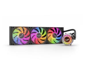 Valkyrie Jarn 360 Black - AIO CPU Liquid Cooler - ARGB LEDs - 3x Fluid Dynamic Bearing 120mm Fans - 5 Year Warranty - 360mm Radiator, Compatible with AM4/AM5, AMD Ryzen 5 5600, 5800x3d, LGA1700/1200