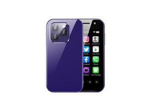Soyes XS14Pro Mini 4G Smartphone 30 Inch Quad Core Dual Sim Ultra Thin Unlocked Card Mobile Phone WiFi Bluetooth Hotspot Student Pocket Cellphone Purple 2GB 16GB
