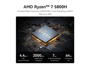 NeweggBusiness - Beelink Mini PC SER5 MAX,AMD Ryzen 7 5800H,16GB