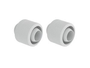 dracaena.io 2 Pack G1/4" Thread to 3/8" ID, 1/2" OD Compression Fitting for Soft Tubing, Soft Tube Connectors for Computer Water Cooling System, White