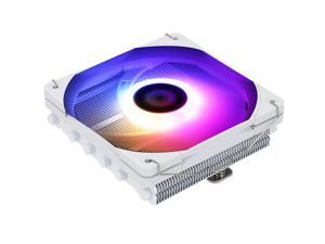 Thermalright AXP120-X67 White ARGB Low Profile CPU Air Cooler with Quite 120mm TL-C12015W-S PWM Fan, 6 Heat Pipes, 67mm Height, for AMD AM4/Intel LGA 1700/1150/1151/1200/2011/2066/1851