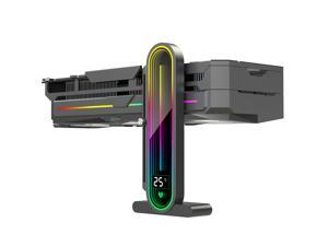 ARGB GPU Support Bracket, Universal GPU Bracket with Temperature Display, Graphics Video Card Brace with Height Adjustable
