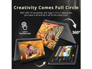 Lenovo Yoga 7i 2-in-1 16" 2K Touchscreen Laptop, Intel Ultra 7 155U, 16GB LPDDR5X, 1.28TB Storage(1TB SSD 288GB Docking Station Set), Backlit Keyboard, Fingerprint Reader, WiFi 6E, Win 11, Grey