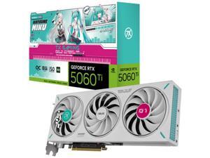 ASUS TX Gaming GeForce RTX 5060 Ti OC HATSUNE MIKU Edition Gaming Graphics Card (PCIe 5.0, 8GB GDDR7, DLSS 4, HDMI 2.1b, DisplayPort 2.1b, AI performance 758TOPs) TX-RTX5060 Ti-O8G-GAMING-HATSUNE MIKU