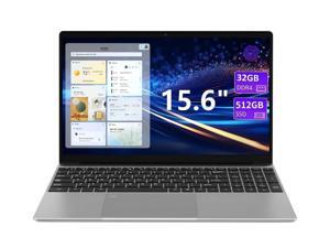 KurieTim Laptop Computer | 15.6" FHD Screen | Intel N95 CPU | 32GB DDR4 RAM 512GB SSD | Windows 11 Pro Notebook Computers | Backlight Keyboard | Fingerprint Reader | Mini HDMI | Wi-Fi | USB3.0x2