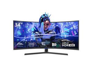 Sealan 34 inch Curved Ultrawide Computer Gaming Monitor 165Hz,UWQHD 3440x1440,1500R -PIP,1ms (MPRT),HDR, 300nits, sRGB99%,FreeSync,HDMI2.0(TMDS) x2,DP1.4 x2,Eye Care,VESA,Support Lifting Base