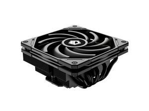 ID-COOLING IS-55 Black Desktop CPU Cooler Low Profile 57mm Height CPU Air Cooler 5 Heatpipes 120x120x15mm Slim Fan, CPU Fan for Intel LGA1700/115X/1200; AMD AM4/AM5
