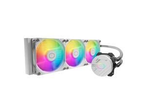 MASTERLIQUID 360L Core ARGB AIO CPU Liquid Cooler, Water Cooling System, 3 x120mm ARGB Fans, 360mm Radiator Compatible with AMD Ryzen AM5/AM4/Intel LGA 1851/1700/1200/1151 | White