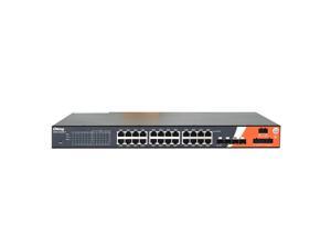 ORing RGPS-3244GP-P | 28-port Managed Gigabit PoE Switch | 24 GE PoE + 4 SFP Slots, Rackmount, IEEE802.3af/at, VLAN, QOS, LACP