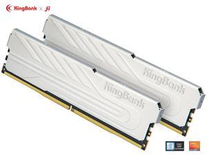 KingBank Computer Desktop Memory Ram DDR5 32GB(2x16GB) 6000MT/s CL36 1.35V Overclocking XMP 3.0 & AMD Expo with Heatsink for PC Gaming/Office/PS,Silver
