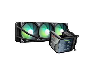 TRYX Panorama SE 360 ARGB 360mm AIO Rotatable 6.5'' AMOLED Curved Screen 3D Anamorphic Effect Customizable AIO Cooler 360mm Asetek Adela 280w TDP ARGB Fan Intel LGA 1851/1700/1200/115X AMD AM5/AM4