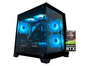 YAWYORE Gaming PC Desktop,AMD Ryzen 7 5700X,RTX5060 8G,MSI B550M,32GB DDR4 3200 RAM and 1TB M.2 NVMe PCle4.0,Liquid Cooler ARGB FAN,Wi-Fi+BT,Game Design Office console,Sea View Room,Prebuilt Gaming PC