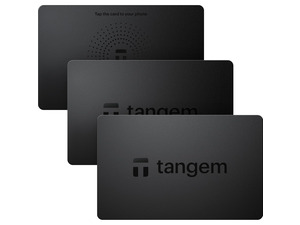 Tangem Wallet 2.0 3-Pack Crypto Hardware Wallet Cards, NFC Cold Storage, EAL6+ Secure Element, Seedless Backup, Bitcoin Ethereum NFT Wallet