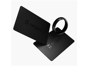 Tangem Ring Size 11 Crypto Hardware Wallet with 2 Backup Cards, NFC Cold Storage, EAL6+ Secure Element, Seedless Backup, Bitcoin Ethereum NFT Wallet, Black