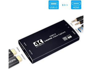 Upgraded 4k@60hz HDMI Video Capture Card, 1080P 60FPS HD Game Capture Device Cam Link Support HDR, EDID, HDCP2.2 Work with Xbox PS5 PS4 Switch DSLR for OBS Twitch Live Streaming and Recording