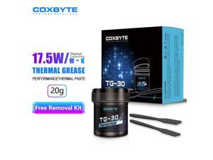 Coxbyte TG-30 thermal paste with ultra-high thermal conductivity of 17.5W/mK, Premium Performance Thermal Paste for all processors, Canned 20g