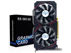 ZER LON Radeon RX 590 8GB GME Graphics Card, 2304SP GDDR5 256 Bit PCIE 3.0X16 Computer Gaming Gpu, Dual Freeze Fans Video Card with HDMI/DP/DVI Ports Support 8K
