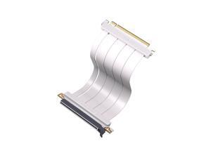 PCIe 5.0 X16 Riser Cable,128GB/s Bandwidth, for RTX 50/40 & RX 9000/7000 GPUs, PCIe Extension Card, Backward Compatible with PCIe 4.0/3.0,Vertical GPU Mount,Straight-20cm,White
