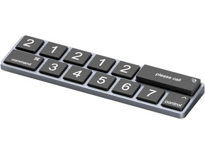 Temporary Car Parking Phone Number Card Rotation Hidden Telephone Number Plate Styling for Apple Magic Keyboard with 5 Sets of Numeric Keyboard caps (2-Row)