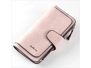 Women Lady Leather Trifold Card Wallet Clutch Checkbook Handbag Zip Purse Card Phone Holder Long Design Lady Fashion Wallets