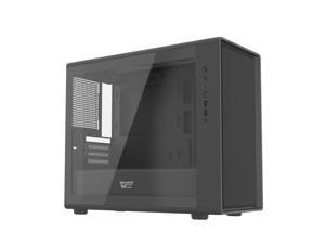 darkFlash DB460M, Micro-ATX PC Case, High Airflow Mesh Front Panel, Tempered Glass Side Panel, Supports 240mm Water Cooling Radiator, Type-C Port,Black