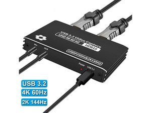 4K 60FPS USB-C Video Capture Card, 4K60 HDMI Capture Card,Game Capture Card for Live Streaming/Video Recording/Screen Sharing/Game Playing Recording Work with PC/PS4/XBOX/Switch/DSLR/OBS