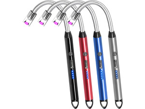 4 Pack Candle Lighter Electric Rechargeable Arc Windproof Lighters Flexible Neck Long Rotate 360 Plasma Lighter USB Flameless Lighters Candles Grill BBQ