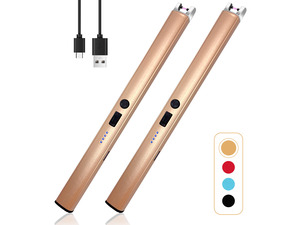 2 PCS Candle Lighter,Windproof Flameless Rechargeable Electric Lighter | LED Power Display,Safety Switch,Upgraded Plasma,USB charging,for Birthday Camping BBQ