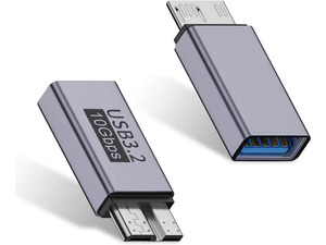 USB A to Micro B Adapter 10Gbps, USB-C to Micro USB 3.2 Gen 2 Fast Charging Adapter Compatible with iPhone 15 Plus/15 Pro Max, WD My Passport External Drive 2 Pack
