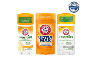 Arm & Hammer Deodorant 3-Piece Set + 2 FREE Lip Balms
