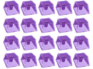 20Pcs Transparent PC Keycaps Original Height Backlit Blank Keycaps for Mechanical Keyboards