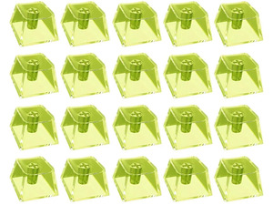 20Pcs Transparent PC Keycaps Original Height Blank Backlit Keycaps for Mechanical Keyboards Switches
