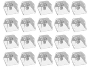 20Pcs Transparent PC Keycaps Original Height Backlit Blank Keycaps for Mechanical Keyboards