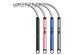 4 Pack Candle Lighter,Windproof Flameless Electric Lighter Upgraded Plasma USB Rechargeable Long Arc Lighters Matches for Birthday Camping BBQ Grill Fireworks