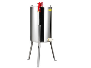 Manual Honey Extractor, 2/4 Frames Honey Spinner Extractor, Stainless Steel Beekeeping Extraction, Honeycomb Drum Spinner with Lid, Apiary Centrifuge Equipment with Height Adjustable Stand