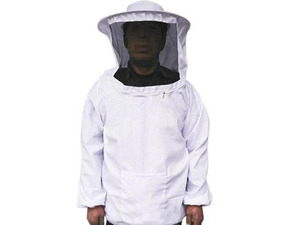 Protective Clothing for Beekeeping Professional Ventilated Full Body Bee Keeping Suit with Leather Gloves White Color