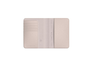 Passport Holder for Travel with Find My, Passport Cover with 4 Card Holder, Wireless Charging, and RFID protection  Travel Essential Vegan Leather Passport  Desert Rose